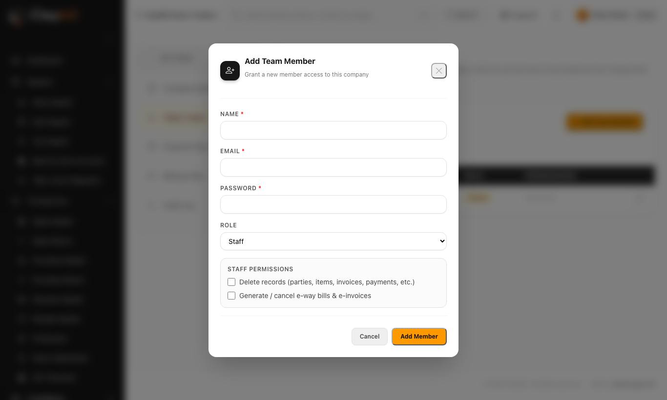 Add Team Member